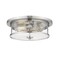 Z-Lite Savannah 3 Light Flush Mount, Brushed Nickel & Clear 462F16-BN - alternate 6